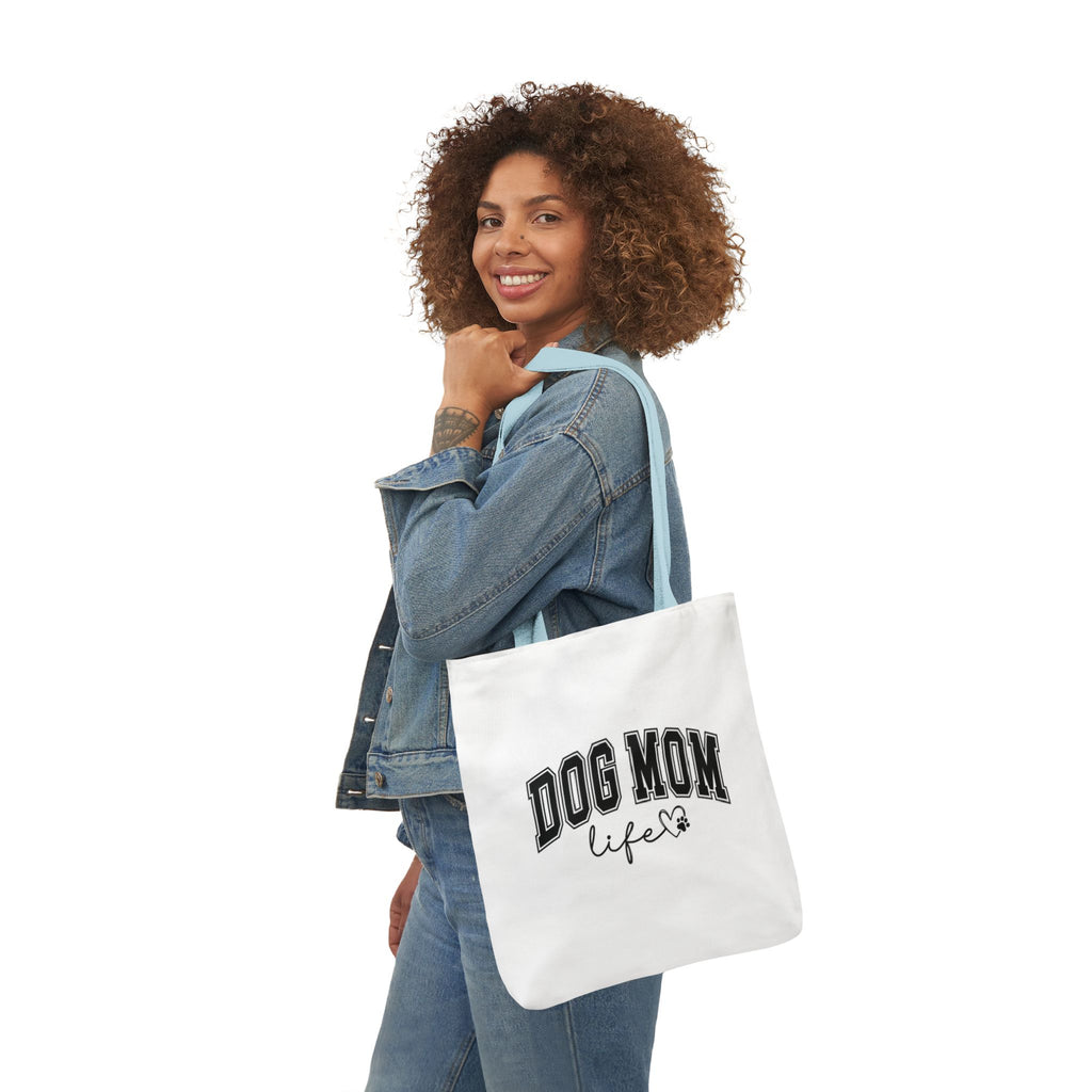 Dog Mom Life Canvas Tote Bag, Stylish Dog Lover's Gift, Everyday Use, Shopping Bag, Pet Accessories