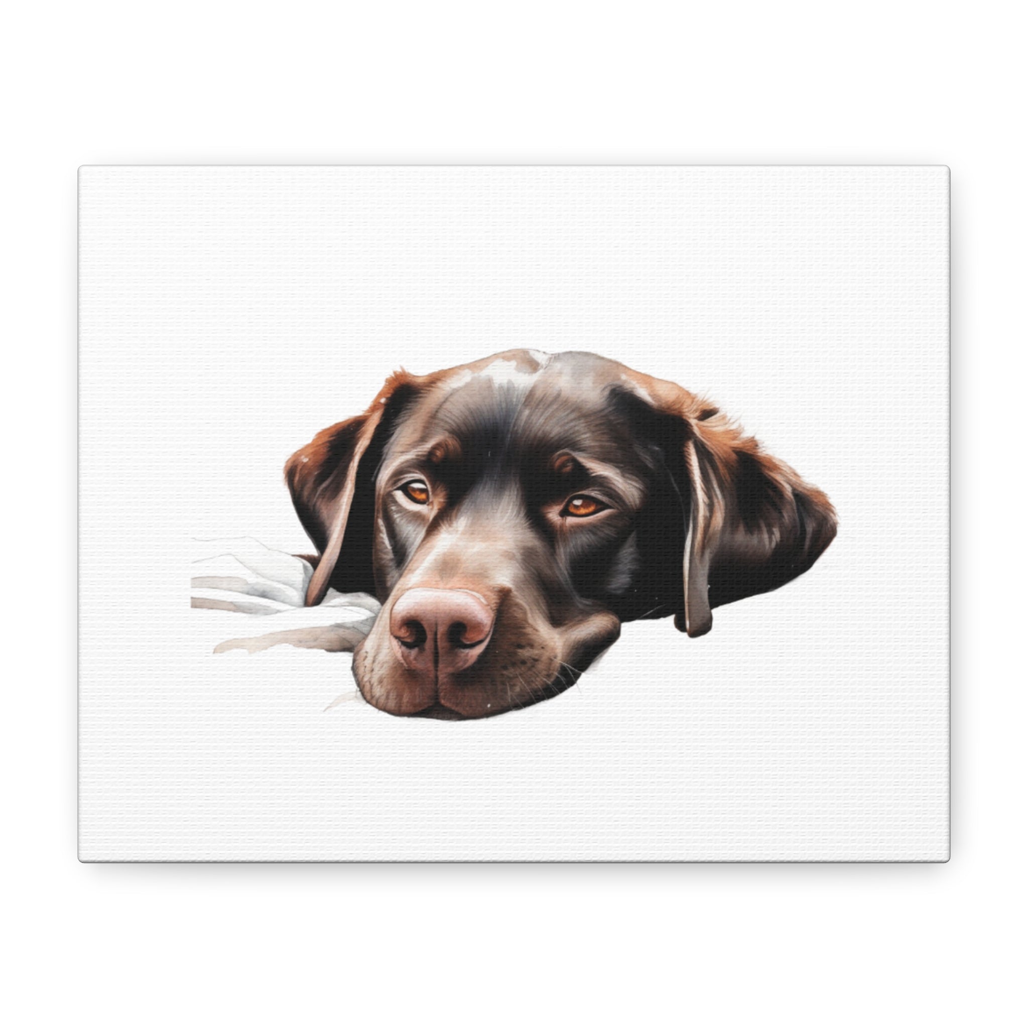 Chocolate Labrador Dog Art Canvas Print, Dog Lover Wall Decor, Pet Memorial Gift, Animal Art for Home, Dog Parent Gift