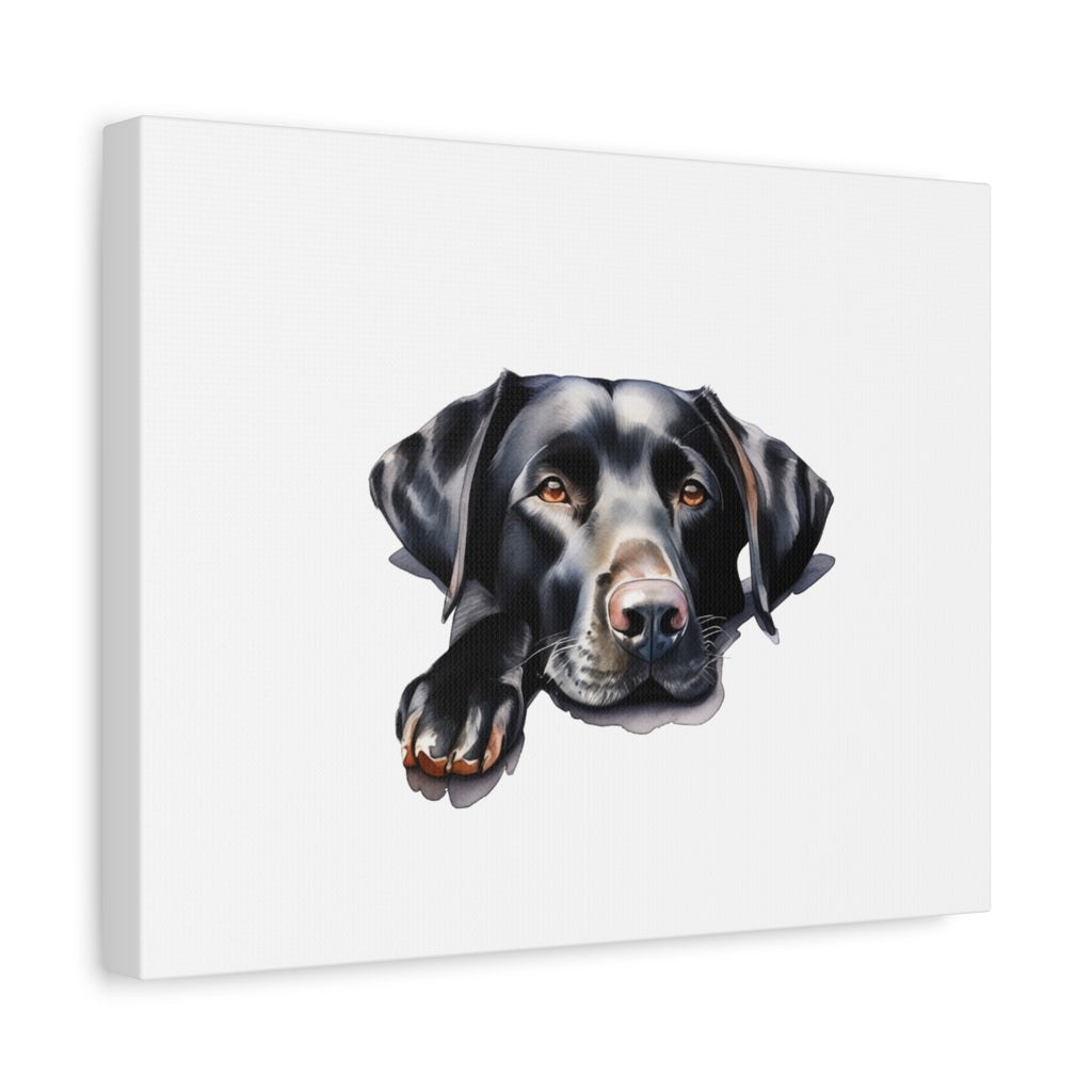 Black Labrador Dog Art Canvas Print, Dog Lover Wall Decor, Pet Memorial Gift, Animal Art for Home, Dog Parent Gift