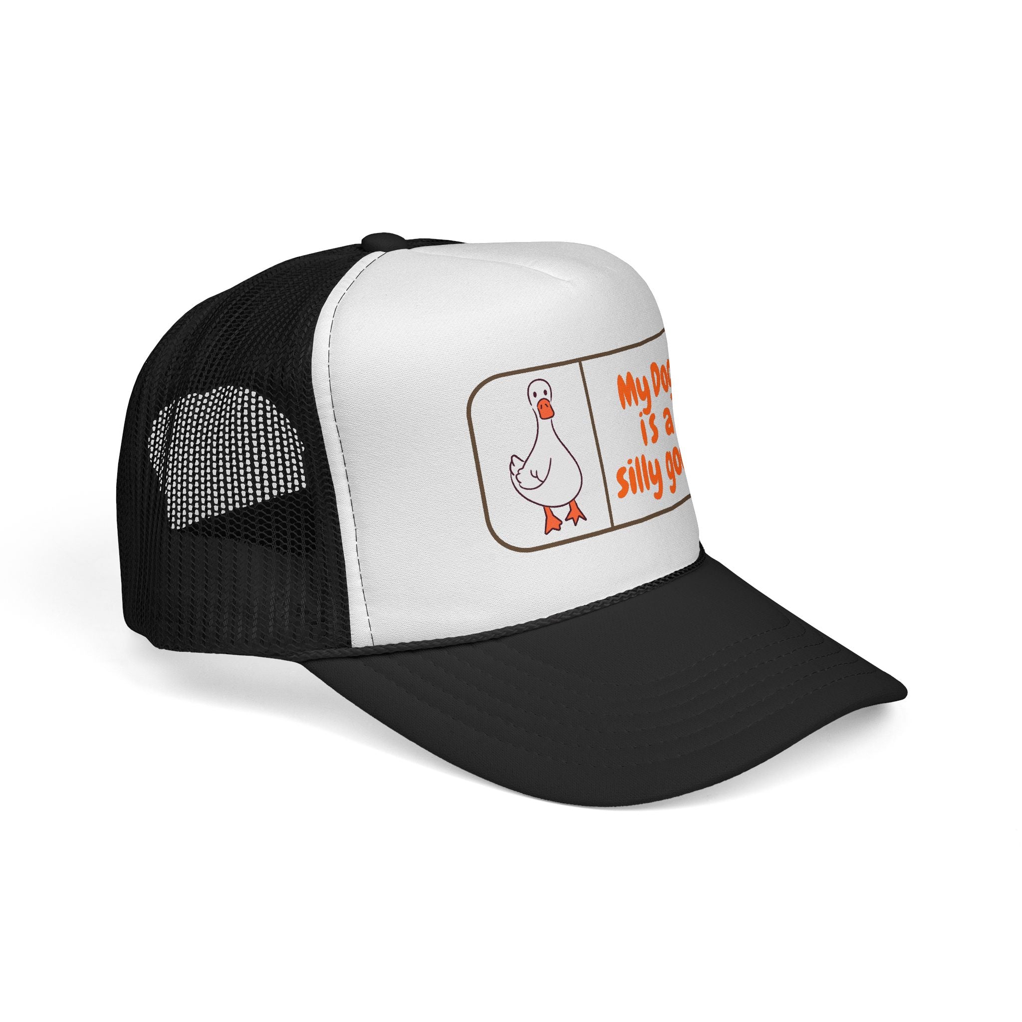Silly Goose Trucker Cap, Fun Hats, Dog Lover Gifts, Quirky Caps, Animal Humor Apparel, Casual Accessories