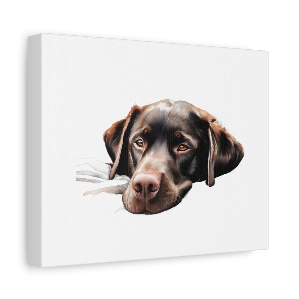 Chocolate Labrador Dog Art Canvas Print, Dog Lover Wall Decor, Pet Memorial Gift, Animal Art for Home, Dog Parent Gift