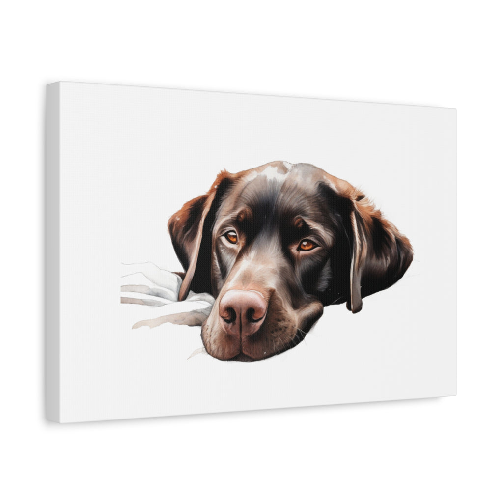 Chocolate Labrador Dog Art Canvas Print, Dog Lover Wall Decor, Pet Memorial Gift, Animal Art for Home, Dog Parent Gift