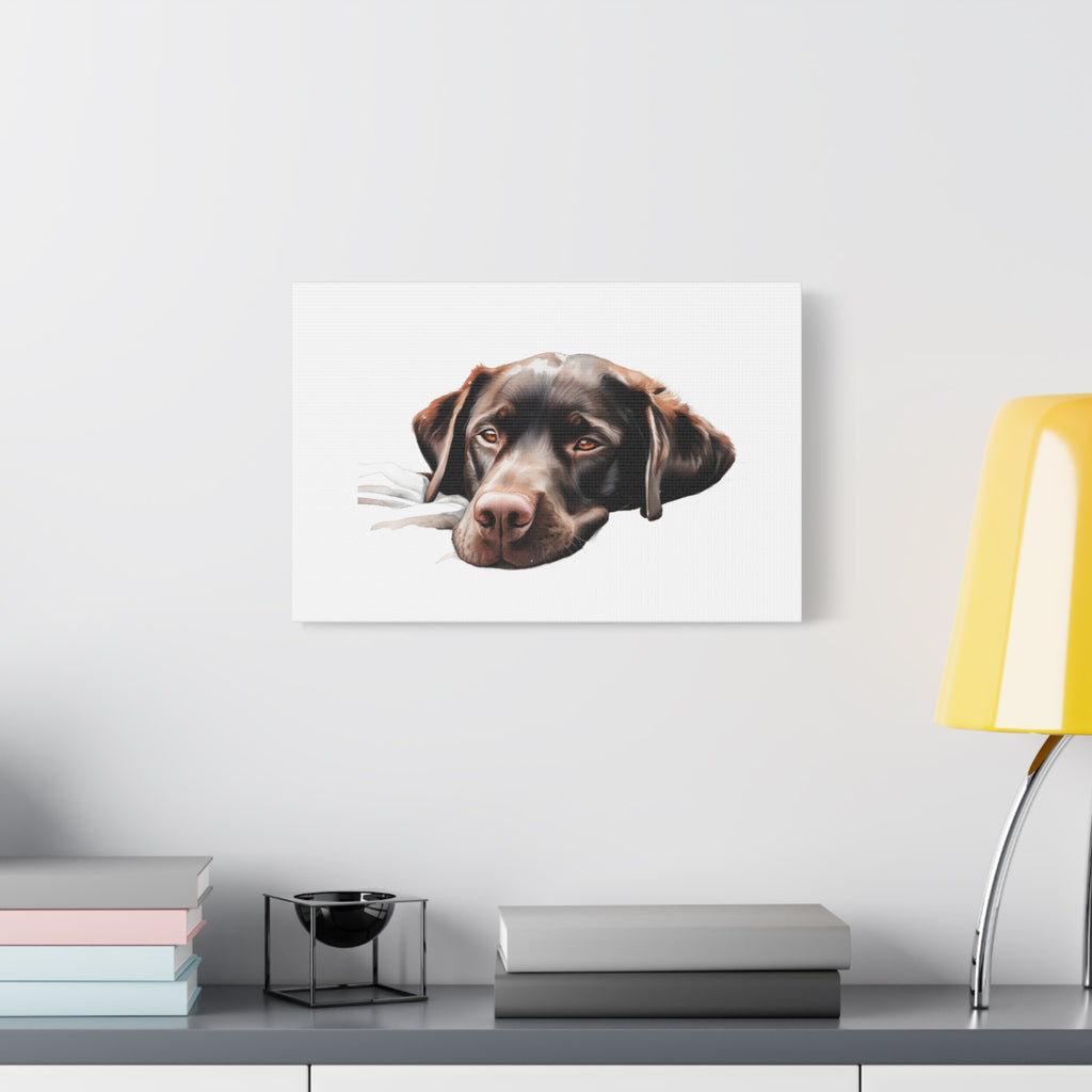 Chocolate Labrador Dog Art Canvas Print, Dog Lover Wall Decor, Pet Memorial Gift, Animal Art for Home, Dog Parent Gift