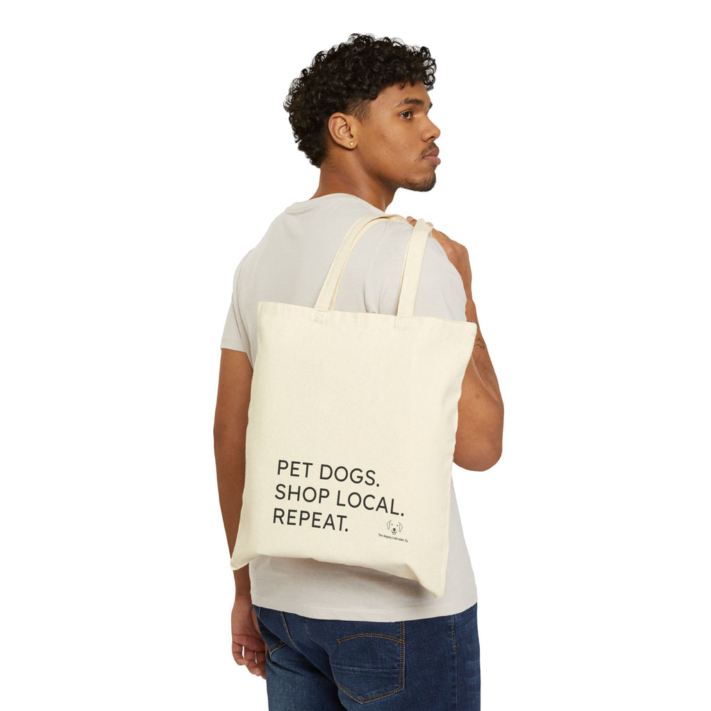 Local Dog Lover Cotton Canvas Tote Bag - Pet Dogs Shop Local Print, Eco-Friendly Reusable Bag, Gift for Dog Owners, Shopping Tote, Dog [...]
