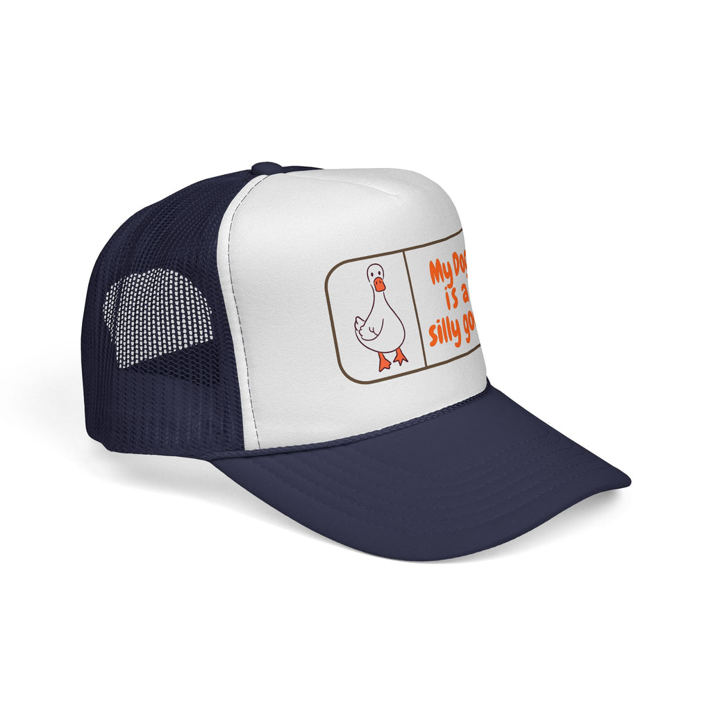 Silly Goose Trucker Cap, Fun Hats, Dog Lover Gifts, Quirky Caps, Animal Humor Apparel, Casual Accessories