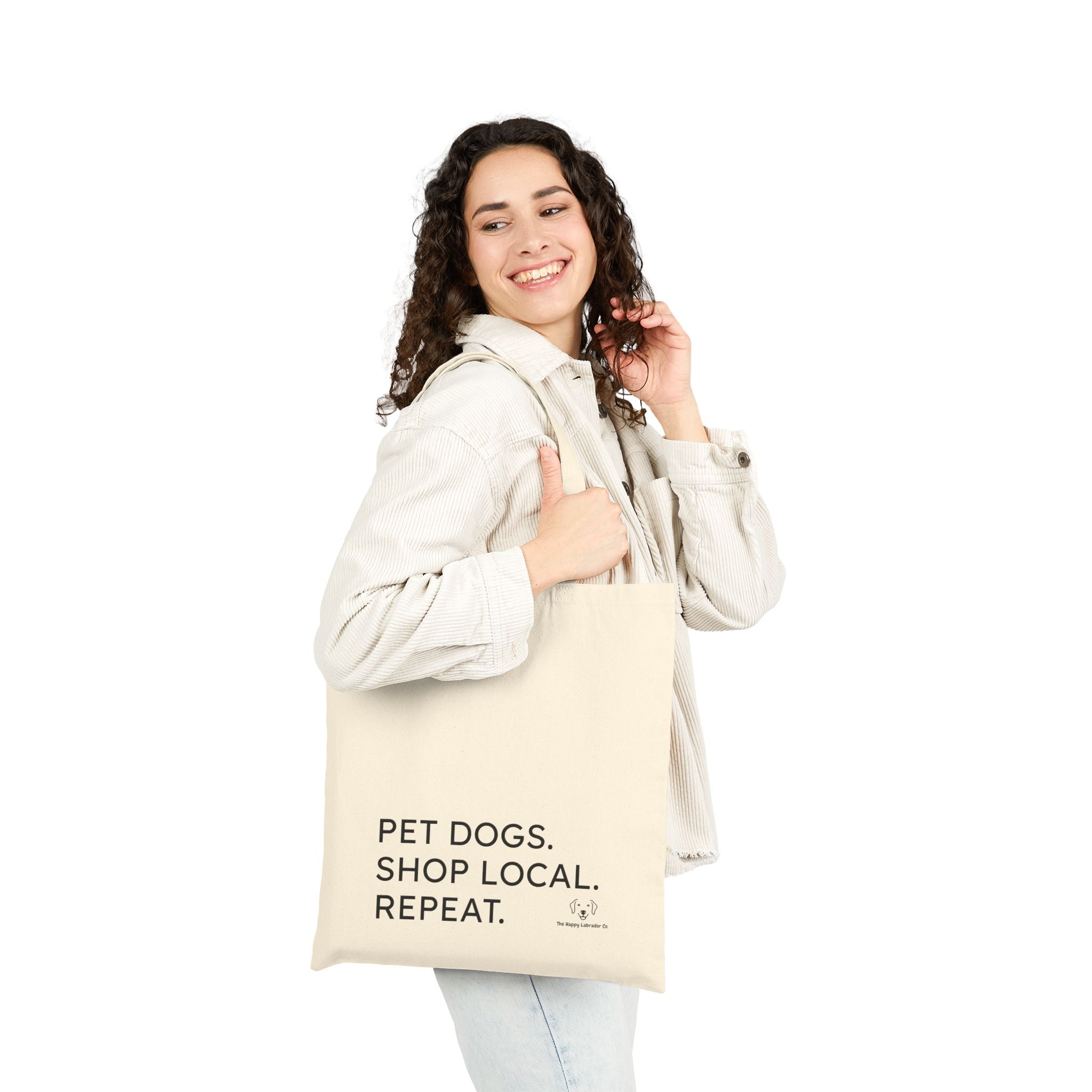 Local Dog Lover Cotton Canvas Tote Bag - Pet Dogs Shop Local Print, Eco-Friendly Reusable Bag, Gift for Dog Owners, Shopping Tote, Dog [...]