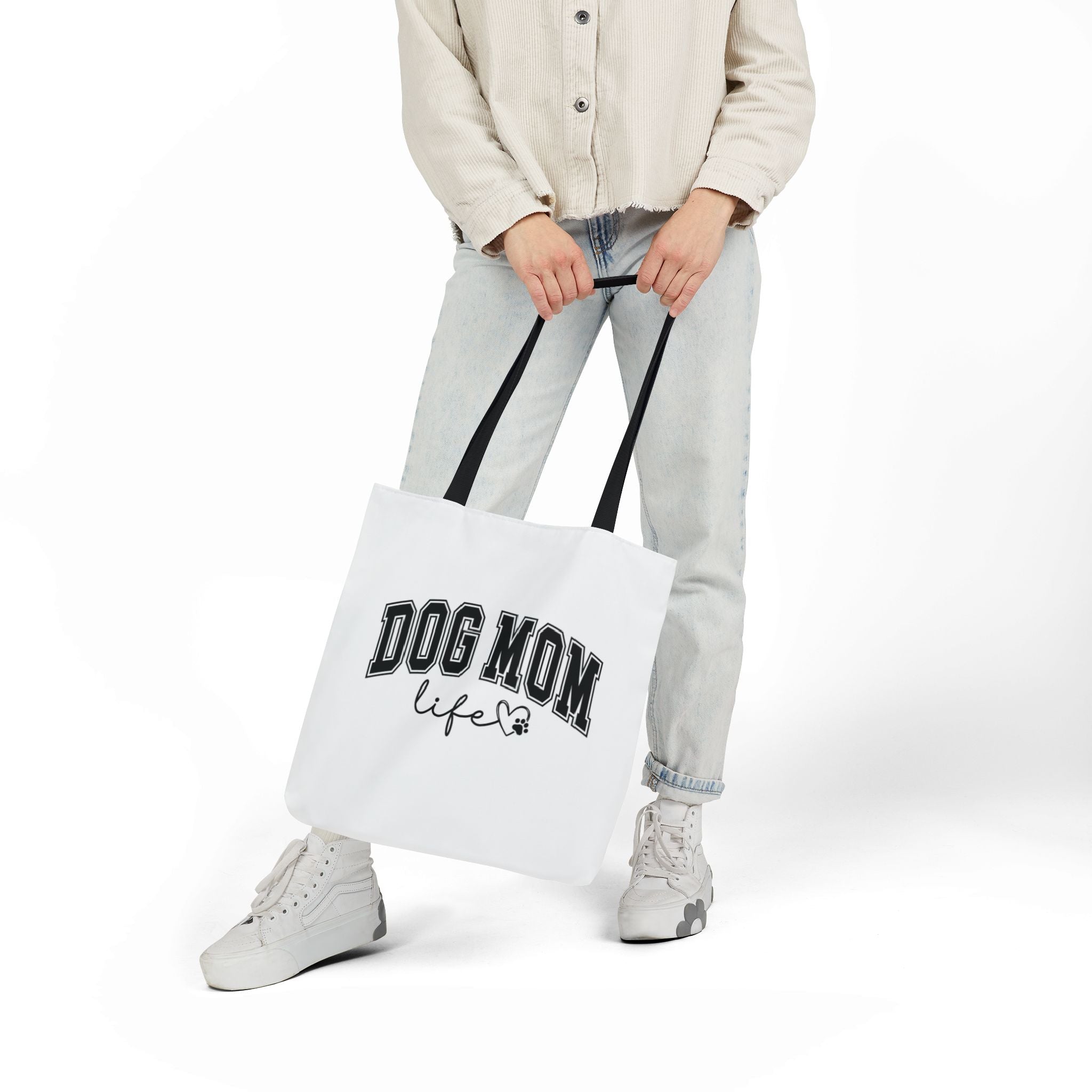 Dog Mom Life Canvas Tote Bag, Stylish Dog Lover's Gift, Everyday Use, Shopping Bag, Pet Accessories