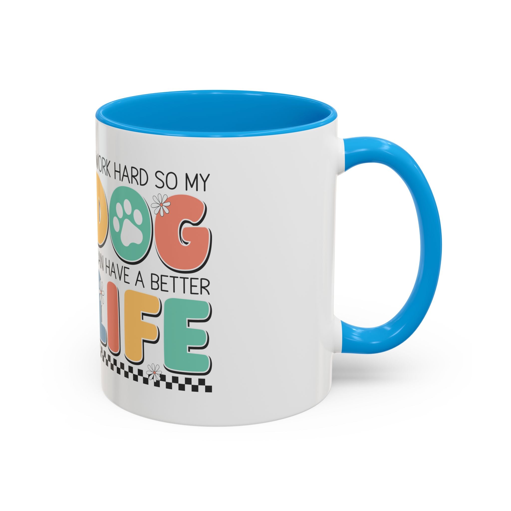 Dog Lover's Colorful Coffee Mug, Cute Pet Gift, Fun Dog-Themed Cup, Animal Lover Ceramic Mug, 11oz and 15oz Sizes