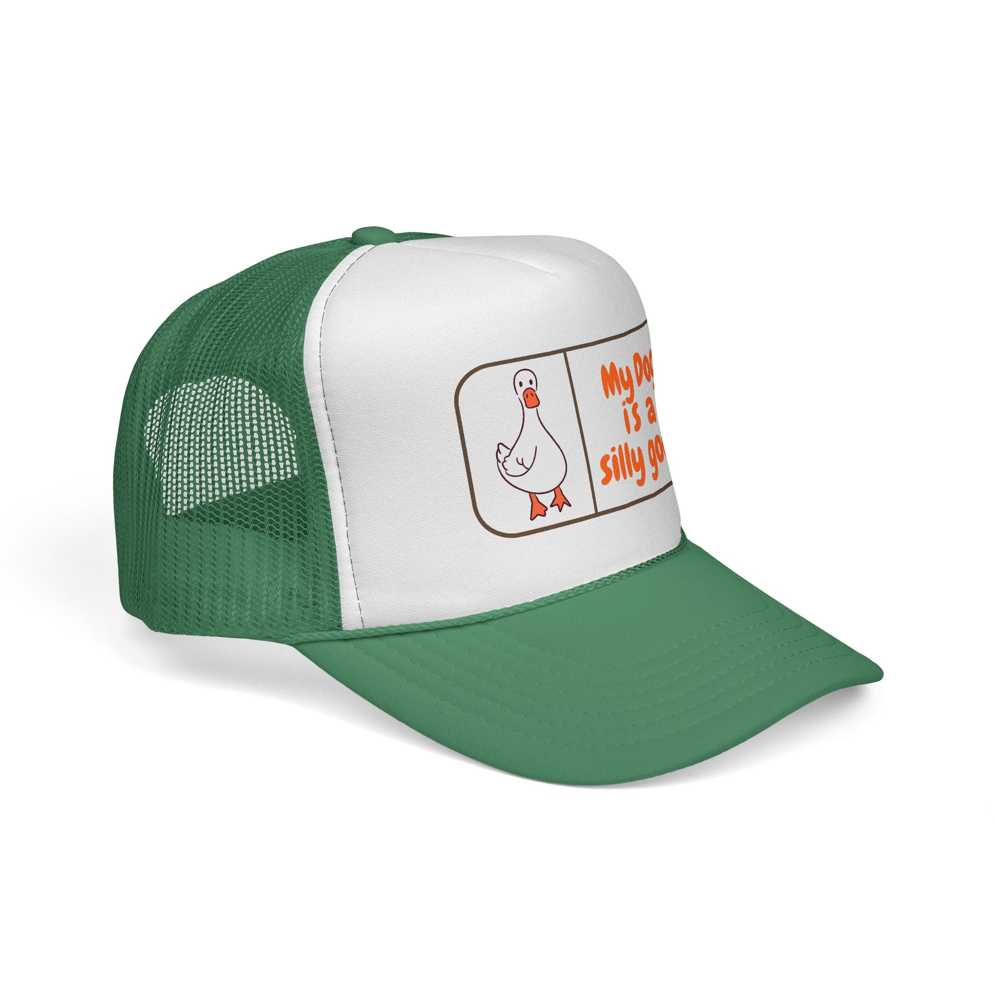 Silly Goose Trucker Cap, Fun Hats, Dog Lover Gifts, Quirky Caps, Animal Humor Apparel, Casual Accessories