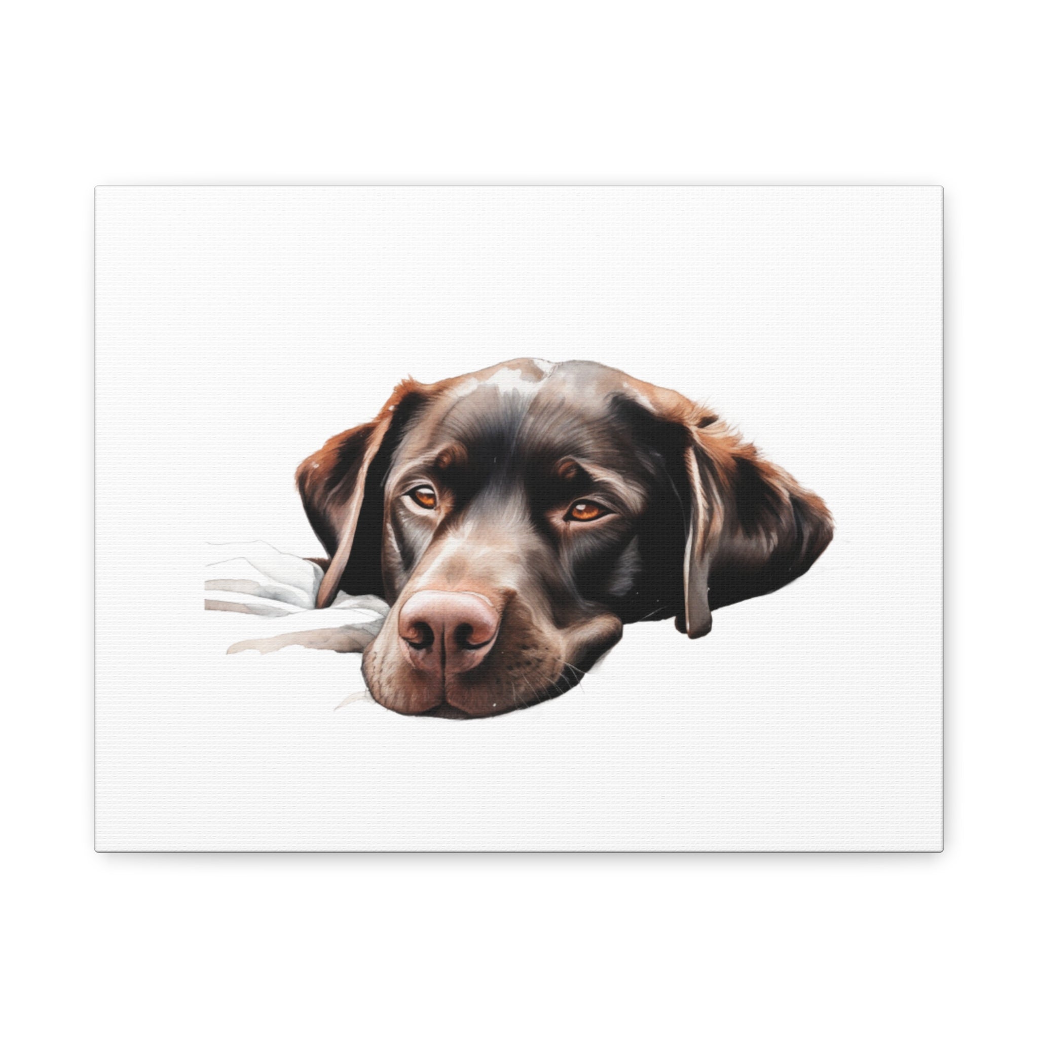 Chocolate Labrador Dog Art Canvas Print, Dog Lover Wall Decor, Pet Memorial Gift, Animal Art for Home, Dog Parent Gift