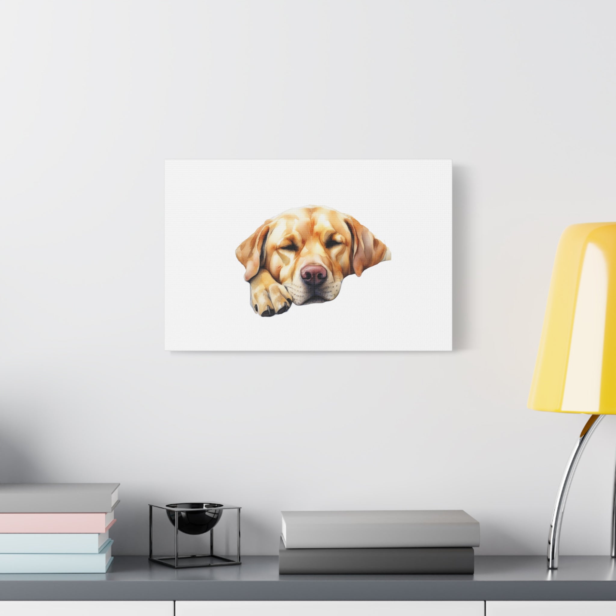 Yellow Labrador Dog Art Canvas Print, Dog Lover Wall Decor, Pet Memorial Gift, Animal Art for Home, Dog Parent Gift