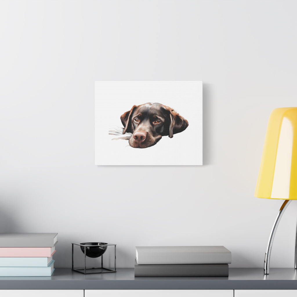 Chocolate Labrador Dog Art Canvas Print, Dog Lover Wall Decor, Pet Memorial Gift, Animal Art for Home, Dog Parent Gift